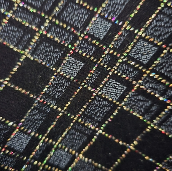 Vtg Jacket Womens 14/16 W Black Velvet Sparkle Dressy Preppy Clueless Academia - Picture 7 of 11